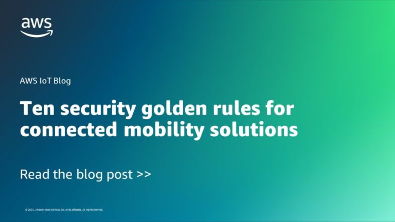 Ten security golden rules for connected mobility solutions